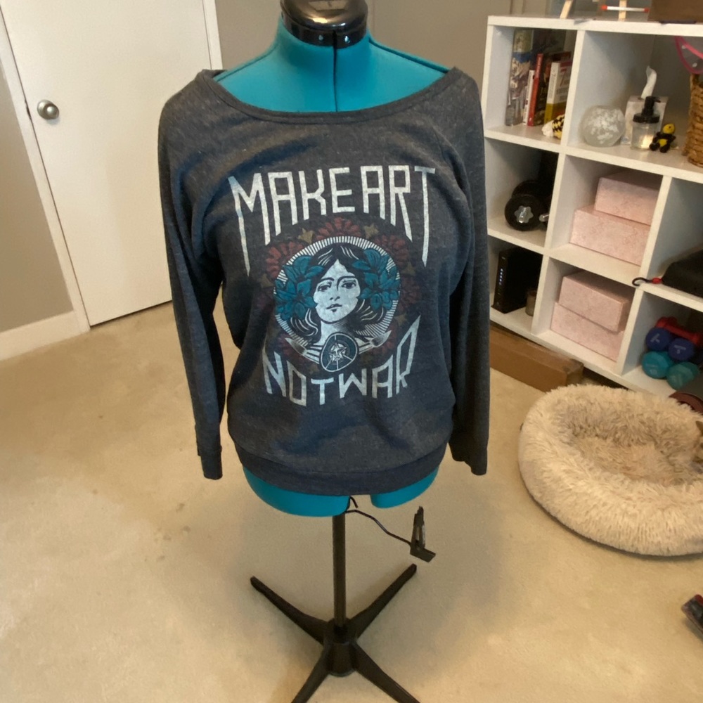 Obey off the shoulder sweatshirt